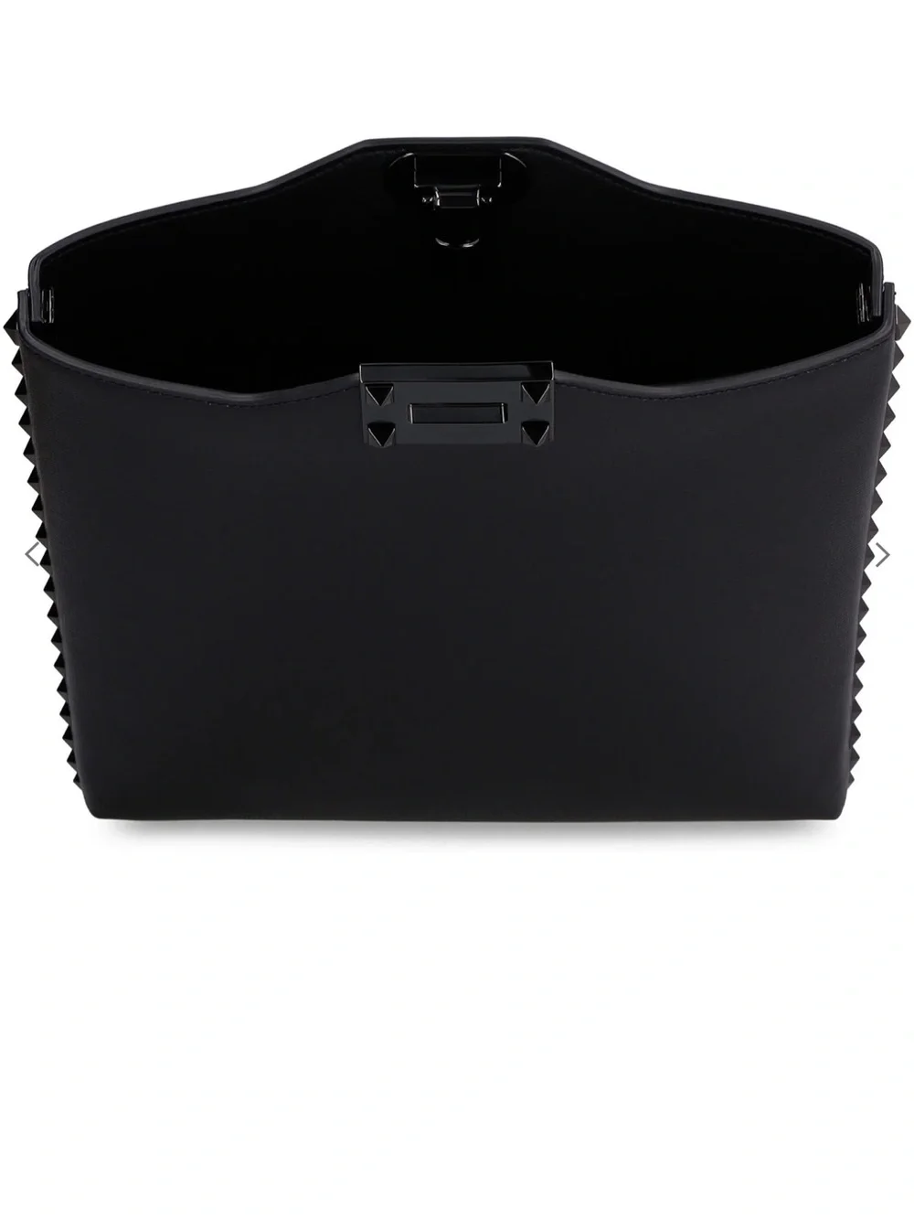 ⭐️NWT⭐️Valentino  Rockstud Logo Embossed Black Leather Crossbody Bag
